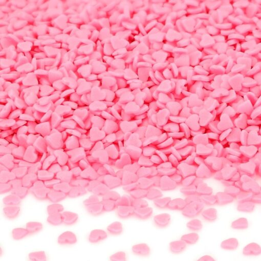 Ζαχαρωτές καρδιές μίνι ροζ - 80g