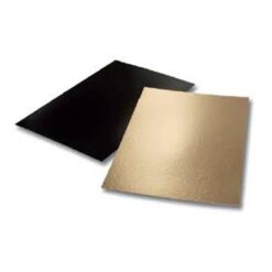 Δίσκος ορθογώνιος διπλής όψης - χρυσός/μαύρος - 3mm