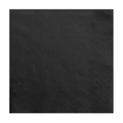 Χαρτοπετσέτες - μαύρες - 3 φύλλα - 33x33cm - 20τμχ