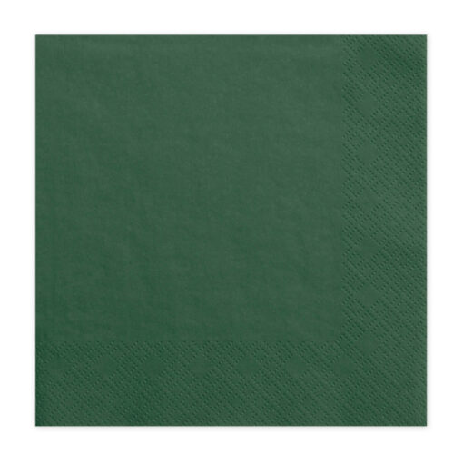 Χαρτοπετσέτες - σκούρο πράσινο - 3 φύλλα - 33x33cm - 20τμχ