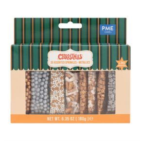 βρώσιμα sprinkles μεταλλικό Christmas mix 180g