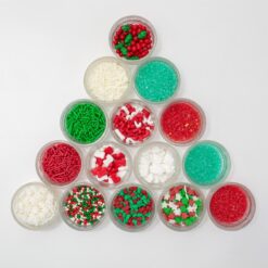 βρώσιμα sprinkles Christmas mix χωρίς συσκευασία
