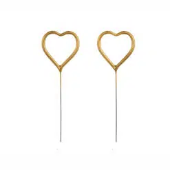 Sparklers σε σχήμα καρδιά - 16,5cm - χρυσό - 2τμχ