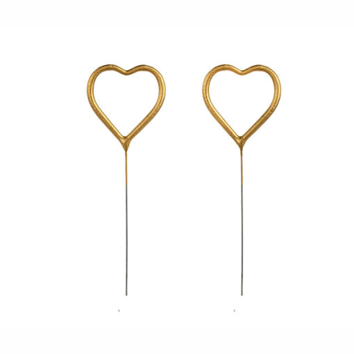Sparklers σε σχήμα καρδιά - 16,5cm - χρυσό - 2τμχ