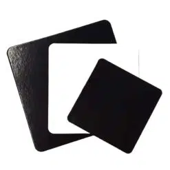 Δϊσκος τετράγωνος στρογγυλός - μαύρο - 3mm